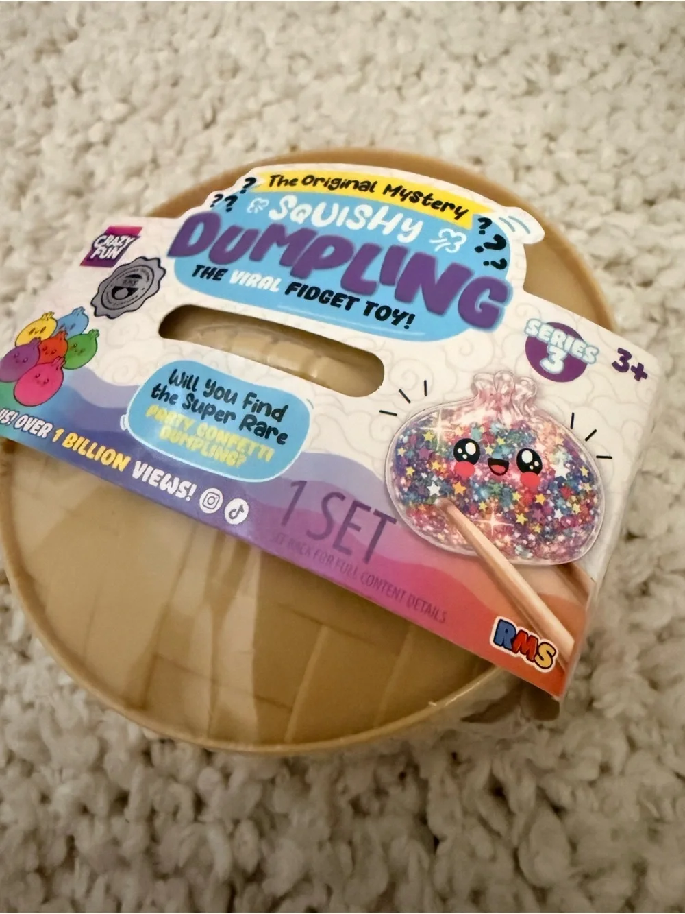 RMS Crazy Fun Squishy Dumpling Viral Fidget Toy Series 3 Mystery Dumpling